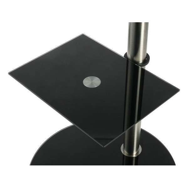 Glasplaat voor Cavus vloerstandaard met 6 cm kolom / zwart