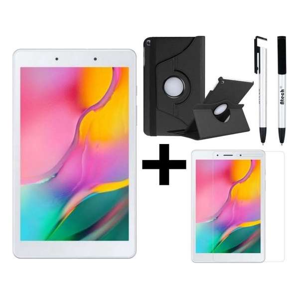 Samsung Galaxy Tab A 8.0 (2019) - 32GB - Zilver Met draaibaar hoes + tempered glass + stylus pen Samsung Galaxy Tab A 8.0 (2019) - 32GB - Zilver Met draaibaar hoes + tempered glass + stylus pen