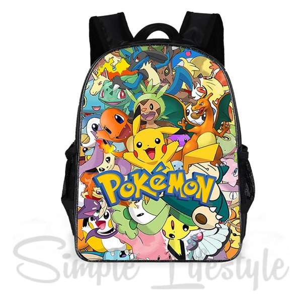 Simple Lifestyle® Pokemon Go Pickachu Rugtas - Charmander Schooltas - Snorlex Kinder rugzak - 18 liter - Laptoptas 3 ritsvakken Simple Lifestyle® Pokemon Go Pickachu Rugtas - Charmander Schooltas - Snorlex Kinder rugzak - 18 liter - Laptoptas 3 ritsvakken